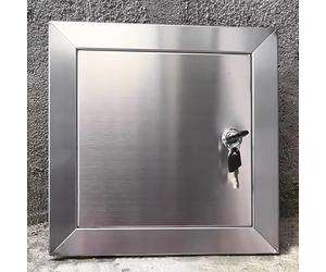 Panneau d'accès en acier inoxydable 15 x 15 cm pour cloison sèche, porte de service de plomberie avec clés, piège de salle de bain, entretien facile, trappe d'inspection, porte d'accès mural durable