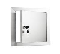 Panneau d'accès en acier inoxydable avec serrure et clés - 80,3 x 80,3 cm - Porte de cuisine extérieure pour barbecue, plomberie, électricité - Solution d'accès durable pour cloison sèche