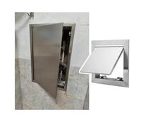 Panneau d'accès en acier inoxydable - Couvercle de trappe à clic pour unités électriques et climatiseurs CVC - Accès plomberie (20 x 35 cm)