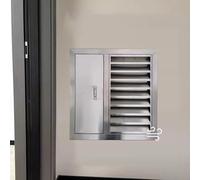 Panneau d'accès en acier inoxydable, couvercle décoratif pour climatisation, 400 x 600 mm, piège d'accès mural à persiennes fixes, porte d'inspection CVC durable.