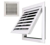 Panneau d'accès en alliage d'aluminium avec Grille filtrante, 1 pièce, for évents de gaz, Installation facile et dispositif de commutation caché(White,35.4x35.4in)