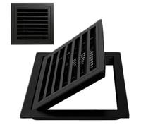 Panneau d'accès en alliage d'aluminium durable for la maintenance et l'inspection - Couvercle de ventilation antirouille avec interrupteur dissimulé(Black,60x100cm)