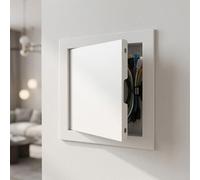 Panneau d'accès en aluminium blanc 400 x 400 mm Porte d'inspection pour cloison sèche et plafond avec verrouillage à pression antirouille et design stable