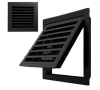 Panneau d'accès en aluminium durable avec grille filtrante, for bouches d'aération de gaz, trappe d'inspection, dispositif étanche et anticorrosion.(Black,23.6x21.7in)