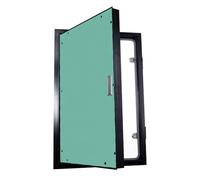 Panneau d'accès en aluminium noir pour cloison sèche, trappe d'inspection 400 x 600 mm, porte d'inspection dissimulée, piège d'accès au plafond pouvant être peint, porte d'accès facile à installer