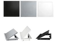 Panneau d'accès en métal dissimulé au mur ou au plafond de 15 cm à 50 cm à 60 cm, couvercle de porte de trou d'accès au grenier au plafond, mécanisme(Black,50x50cm)