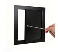 Panneau D'Accès En Métal Noir, Portes D'Accès Murales Verrouillables | Avec Verrou À Tournevis, Cadre En Aluminium, Monté En Affleurement Au Mur Ou Au Plafond Pour Plaque(40x45cm)