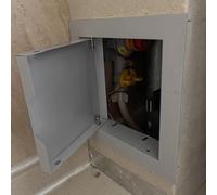 Panneau d'accès en métal pour cloisons sèches, porte d'accès au grenier, petite porte d'accès au mur ou au plafond qui s'ouvre via un mécanisme d'ouverture poussoir, durable et facile à installer pour