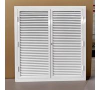 Panneau d'accès en plaques de plâtre à persiennes - Trappe d'inspection en aluminium blanc pour murs et plafonds, panneau bain et armoire couverture boîte à fusibles, double porte(32x48in/81x122cm)