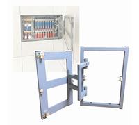 Panneau d'accès encastré pour plomberie, porte décorative en métal, 50 x 50 cm, pour mur et plafond, dalles de pierre, idéal pour chauffage, baignoires, câbles, cloisons sèches