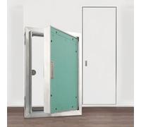 Panneau d'accès épais pour cloison sèche - Grande porte d'inspection encastrée pour électricité et plomberie (75 x 90 cm) - Trappe de service durable pour un accès facile