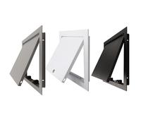 Panneau d'accès for cloisons sèches, couvercle métallique encastré, boîte facile à installer, porte verrouillable en alliage d'aluminium, for murs/plafonds/sols(White,20x50cm)