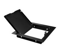 Panneau d'accès for cloisons sèches en aluminium gris noir blanc - Trappe d'inspection encastrée(Black,15x15cm)