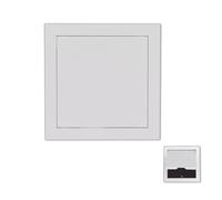 Panneau d'accès léger en métal blanc for cloisons sèches - Porte d'inspection de plafond à ouverture facile avec dispositif de verrouillage magnétique(25x45cm)