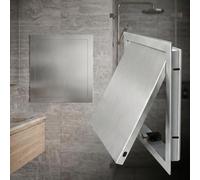 Panneau d'Accès Magnétique en Alliage d'Aluminium, Trappe d'Inspection Encastrable pour Cloison Sèche, Porte de Révision Idéale pour Baignoire Salle de Bain et Gaine Technique(Gris,300 x600 mm)
