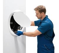 Panneau d'accès magnétique rond, Panneau d'accès encastré en aluminium for cloisons sèches avec accessoires de vis, plusieurs tailles(5inx5in(12cmx12cm))