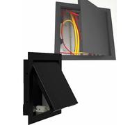 Panneau d'accès métallique Noir à Ouverture par Pression, Porte d'accès, Trappe d'inspection magnétique Murale, pour plafonds Suspendus (15 x 15 cm)