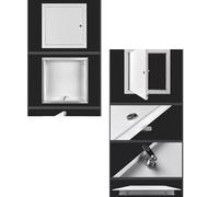 Panneau d'accès mural en métal, porte d'accès grenier avec loquet à clé, porte d'accès dissimulée, design pivotant à droite pour une installation et un entretien faciles