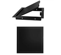 Panneau d'accès Panneau d'accès en aluminium pour cloison sèche 24 x 24, 18 x 18, 14 x 14, 12 x 12, 10 x 10 pouces, trappe de service robuste à bouton-poussoir(Black,13.8x19.7in/35x50cm)