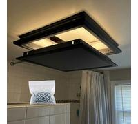 Panneau d'Accès Plafond en Aluminium, Trappe de Visite Amovible pour Faux Plafond et Cloison Sèche, Finition Discrète Affleurante pour Maintenance de Climatisation VMC et Câbles(Noir,300 x600 mm)