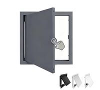 Panneau d'accès Porte d'accès au vide sanitaire extérieur,20 x 20 po, loquet tactile, panneau d'inspection en aluminium pour cloison sèche, pour plomberie(Gray,23.6x23.6in/600x600mm)