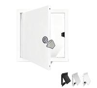 Panneau d'accès Porte d'accès au vide sanitaire extérieur,20 x 20 po, loquet tactile, panneau d'inspection en aluminium pour cloison sèche, pour plomberie(White,19.7x19.7in/500x500mm)