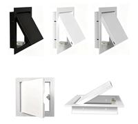 Panneau d'accès pour cloison sèche pour plomberie et serrure magnétique électrique facile à ouvrir/fermer 190 x 190 mm Gris Porte d'accès pour rénovation domestique et commerciale