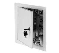 Panneau d'accès pour cloisons sèches 20 x 28 cm, trappe d'inspection en aluminium, porte d'accès avec serrure oîte à fusibles, armoire pour fils de plafond mural, blanc(12x12in/30x30cm)