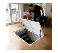 Panneau d'accès pour porte de cave - Design encastré au sol avec ventouse - Pour sous-sol ou rampe - Durable et peu encombrant - 91,4 x 73,7 cm