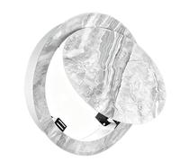 Panneau D'accès Rond en Aluminium, Fermeture Magnétique pour Plafond et Mur | Cache-trou Mural Décoratif, Finition Effet Pierre, Encastré, Accès à la Plomberie électrique(Gray,120mm/4.7inch)
