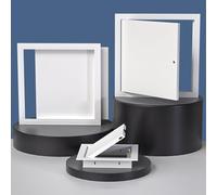 Panneau d'accès universel en aluminium avec loquet à clé 20x20 24x36 30x48 60x80 85x85 Couvercle de panneau électrique en métal Porte de grenier décorative(White,10x22in(250x550mm),3)