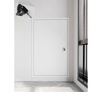 Panneau d'accès verrouillable blanc - Trappe de porte d'inspection murale sécurisée (400 x 400 à 800 x 800 mm) - Porte d'accès facile d'entretien avec clé (60 x 95 cm) pour un usage domestique ou
