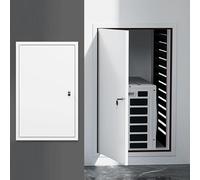 Panneau d'accès verrouillable en aluminium blanc, trappe d'inspection 30/36/51/56/71/91 cm, porte d'accès murale pour cloison sèche et piège d'accès (50 x 55 cm)