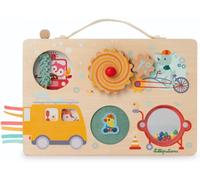 Panneau d'Activité Thème véhicules-Busy Board pour Bébé-Jouet d¿éveil Multi-activités pour bébé-Stimule la motricité Fine-Valisette Pratique à Transporter-Dès 18 Mois-83509