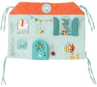 - Panneau d'activités Bébé - Thème Ferme - Jouet d'éveil en Bois avec 8 Jeux sensoriels - Facile à Suspendre - Développe motricité, Vue et ouïe - Dès 9 Mois - 83179