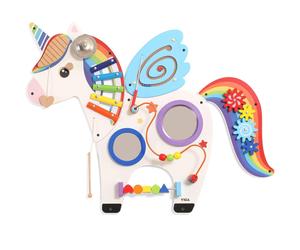 Panneau d'activités mural licorne blanc TU