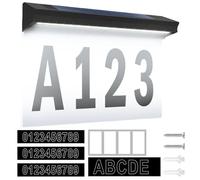 Panneau D'adresse Solaire, Visibilité Longue Durée, 31,6 X 5,6 X 21,6 Cm, Numéros De Maison À Éclairage Solaire, Pánneau De Numéro De Maison, Panneau Lumineux Résistant Aux Intempéries, Pour