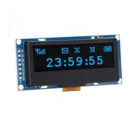 Panneau d'affichage 3,3 V 5,7 cm, faible consommation d'énergie, résolution 128 x 32 pour équipement d'automatisation (MRC162B Blue Display)