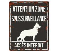 Panneau d'affichage d'avertissement D&D Home German Shepherd F Blanc 40x0,17x13,5 cm