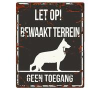 Panneau d'affichage d'avertissement D&D Home German Shepherd N Blanc 40x0,17x13,5 cm