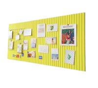 Panneau D'affichage De Photos For Travaux Scolaires, 3 Pièces, Bulletin Messages, Affiches Décoratives Fond For Bricolage pour Bureau et Cuisine(Lemon yellow,60x120cm)