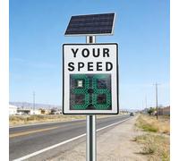 Panneau d'affichage de vitesse de radar solaire, 23,6"x 35,4", LED bicolore, classé IP65(White)
