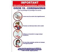 Panneau d'affichage d'information covid 19 coronavirus