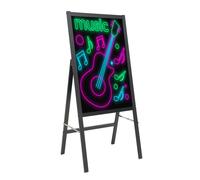 panneau d'affichage LED 40x60cm Panneau d'affichage LED noir Affichage de menu sur pied Panneau d'affichage LED pour les foyers, mariages, restaurants, hôtels