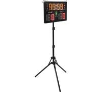 Panneau d'affichage LED portable, réglable en hauteur, fonction télécommande, noir