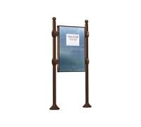 Panneau d'affichage libre Boule RAL8017 - 1225x870 - Module initial - Sans bandeau-titre - PROCITY - 591042.8017