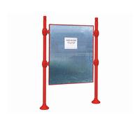 Panneau d'affichage libre City RAL3020 - 1670x1225 - Module initial - Sans bandeau-titre - PROCITY - 591100.3020