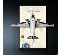 Panneau d'affichage mural en acrylique pour modèle d'avion de passager LEGO 11378 - Panneau d'affichage mural uniquement (sans lumière) (B)