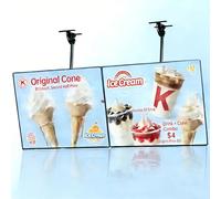 Panneau D'affichage Numérique Suspendu Commercial 32/43/50/55 Pouces,écran Partagé Intelligent, Affichage Numérique 1+32 Go,Lecture De Photos Vidéos,Suspension Horizontale/Verticale Avec Support 55in