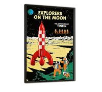 Panneau d'affichage pour Lego 21367 Les Aventures de Tintin : La Fusée Lunaire, pièces de Collection pour Adultes, Support Mural, décoration pour la Maison ou Le Bureau, pour Les Amateurs de Le*go
